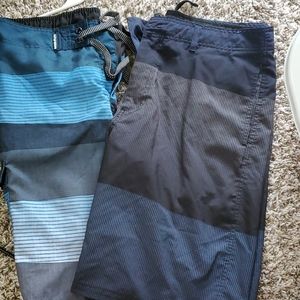 Two (two) men's board shorts/trunks